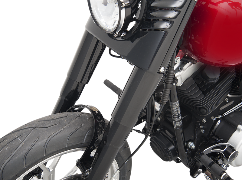 DRAG SPECIALTIES Fork Slider Covers - Gloss Black - Smooth - Stock Length 6.50" - Replacement OEM Number 45964-86 - FL '49-'17 - 74537B