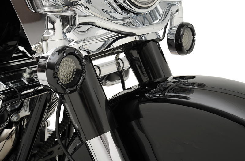 DRAG SPECIALTIES Fork Slider Covers - Black - Smooth - Stock Length 6.50" - Replacement OEM Number 45600003/45800023 - FL '14-'25 - 77485B