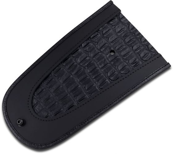 DRAG SPECIALTIES Fender Skin - Embossed Faux Gator Leather Center - 10" - XL '04-'19 - 1405-0142