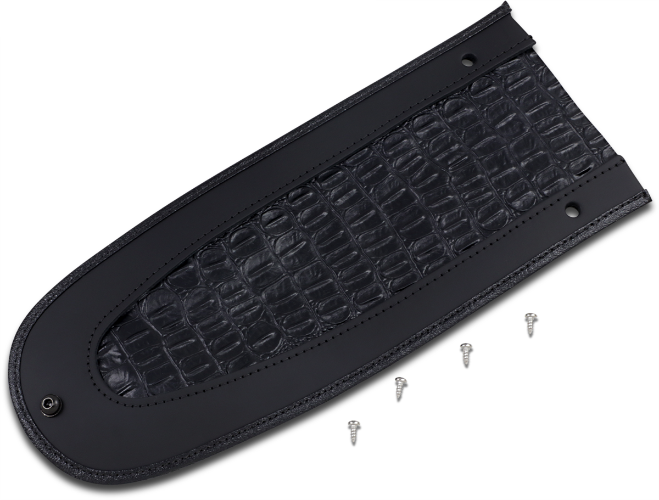 DRAG SPECIALTIES Fender Skin - Embossed Faux Gator Leather Center - 13-1/4" - FL '05-'17 - 1405-0145