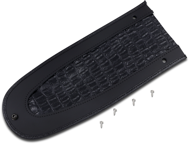 DRAG SPECIALTIES Fender Skin - Embossed Faux Gator Leather Center - Harley-Davidson 2005-2017 - 13-1/4" 1405-0145