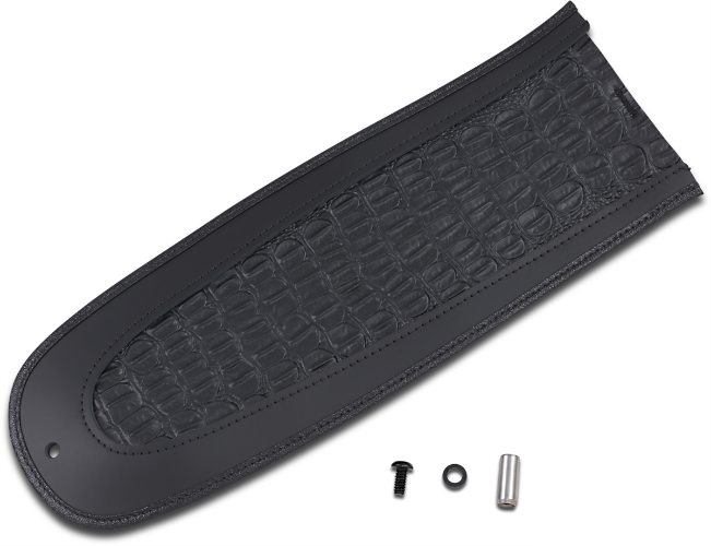 DRAG SPECIALTIES Fender Skin - Embossed Faux Gator Leather Center - 15" - Harley-Davidson '84-'05 - 1405-0151