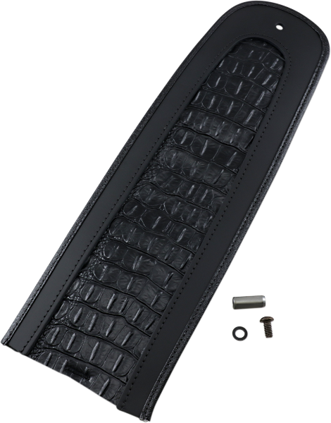 DRAG SPECIALTIES Fender Skin - Embossed Faux Gator Leather Center - 15" - Harley-Davidson '57-'21 - 1405-0154