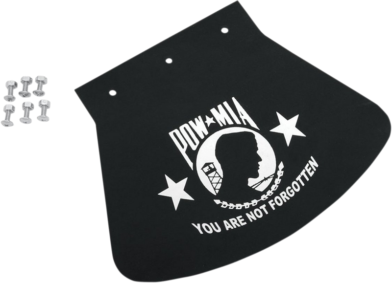 DRAG SPECIALTIES Mud Flap - POW-MIA - 10.5" W x 8" H - 1420-0046