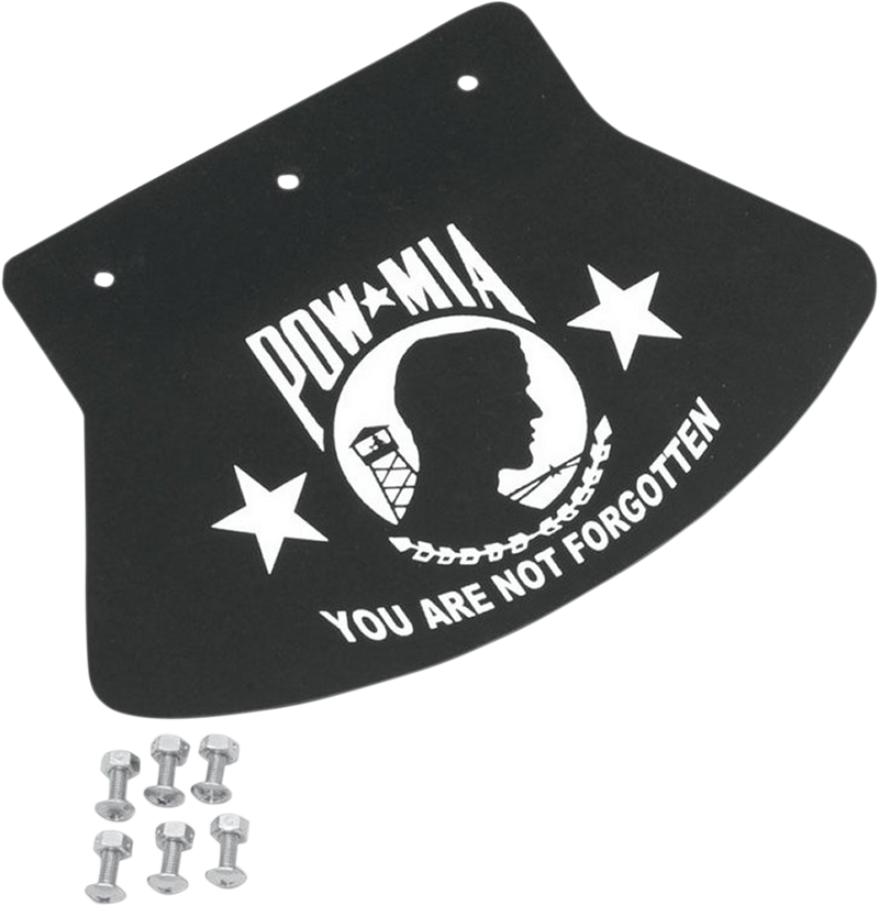DRAG SPECIALTIES Mud Flap - POW-MIA - 9.5" W x 6.5" H - 1420-0045