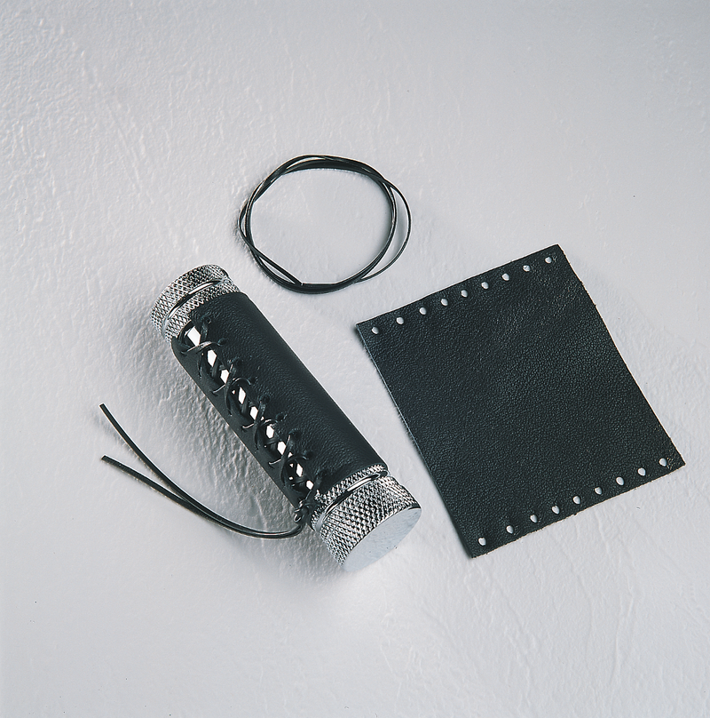 DRAG SPECIALTIES Grip Cover - Twist - Leather - Harley Davidson - Black DS243058 - PartsOutlet.com.au