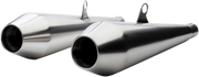 BRITISH CUSTOMS Predator Pro™ Mufflers - Brushed - Triumph 2016-2023 - BC902-102-BR - PartsOutlet.com.au