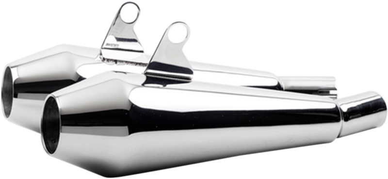 BRITISH CUSTOMS Shorty Predator Pro™ Mufflers - Thruxton 1200 - Polished BC902-117-P - PartsOutlet.com.au
