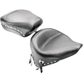 MUSTANG Wide Studded Solo Seat - Harley-Davidson Softail Hertiage 2000-2015 - 76179