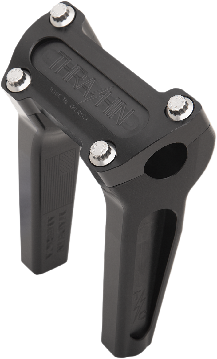 THRASHIN SUPPLY Risers - Straight - 6" - Black - TSC-6000-1
