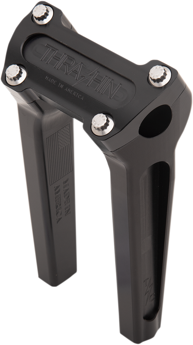 THRASHIN SUPPLY Risers - Straight - 8" - Black TSC-8000-1