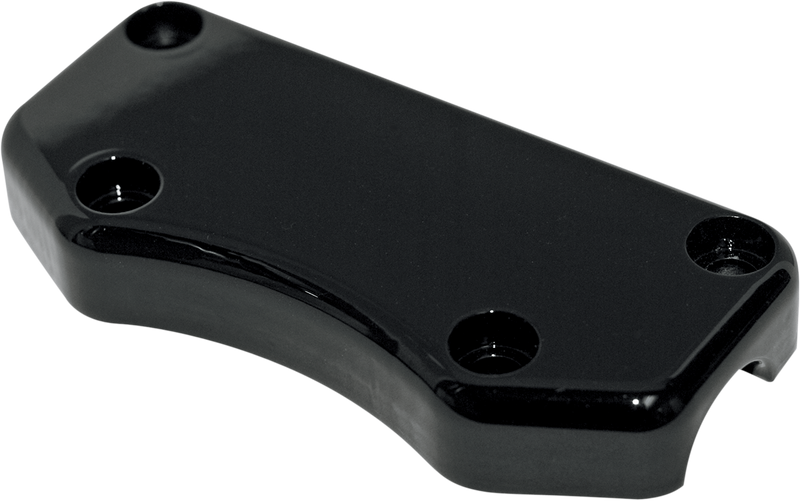 DRAG SPECIALTIES Handlebar Clamp 1" - Buffalo - Smooth - Black - 0602-0348