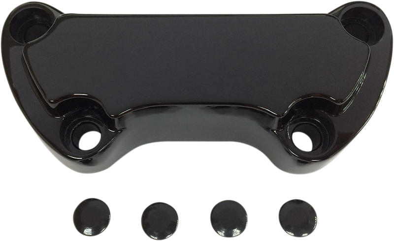 DRAG SPECIALTIES Handlebar Clamp - Scalloped - Black 03-0107SB - PartsOutlet.com.au
