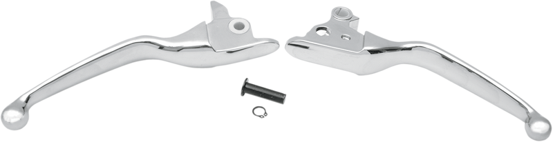 DRAG SPECIALTIES Lever Set - Harley-Davidson 2008-2016 - Chrome H07-0585 - PartsOutlet.com.au