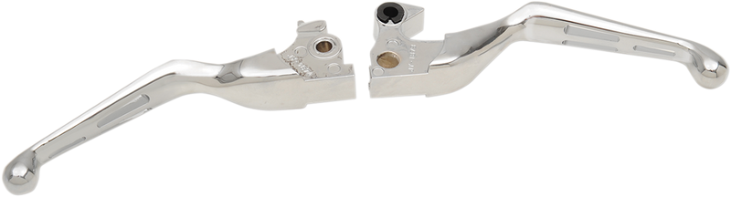 DRAG SPECIALTIES Levers - Slotted - Harley-Davidson 2014-2022 - Chrome H07-0602 - PartsOutlet.com.au