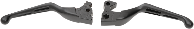 DRAG SPECIALTIES Levers - Slotted - Harley-Davidson 2014-2022 - Black H07-0602MB - PartsOutlet.com.au