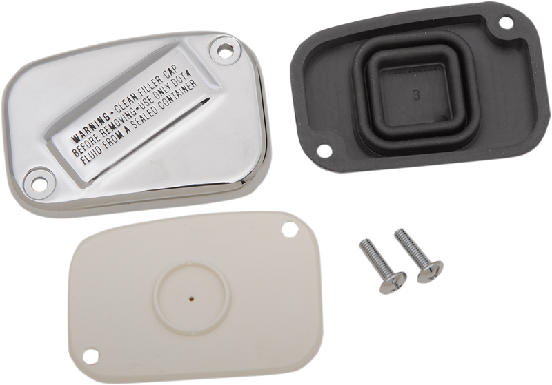 DRAG SPECIALTIES Master Cylinder Cover - Front - Harley-Davidson 2015-2024 - Chrome 77813 - PartsOutlet.com.au
