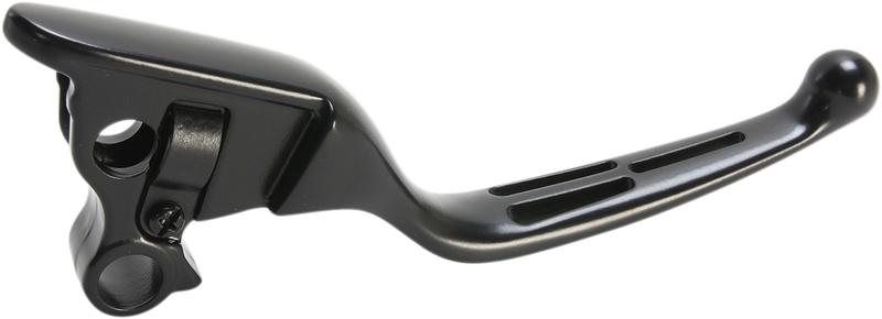 DRAG SPECIALTIES Clutch Lever - Wide Blade - Slotted - Softail '15-'24 - Black - H07-0603MB-C - PartsOutlet.com.au