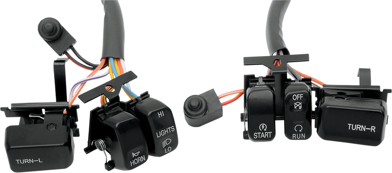 DRAG SPECIALTIES Switch Kit - Harley-Davidson 1996-2013 - Black H18-0335B - PartsOutlet.com.au