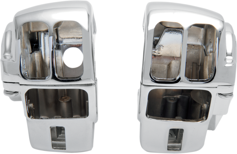 DRAG SPECIALTIES Switch Housing - Radio - Harley-Davidson 2008-2013 - Chrome H07-0782 - PartsOutlet.com.au