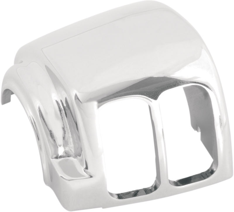 DRAG SPECIALTIES Switch Housing - Left - Upper - Smooth - Harley-Davidson 1996-2015 - Chrome H07-0671B-LT - PartsOutlet.com.au