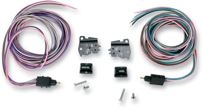 DRAG SPECIALTIES Switch Kit - Radio - Harley-Davidson 1996-2013 - Black H18-0336/60 - PartsOutlet.com.au