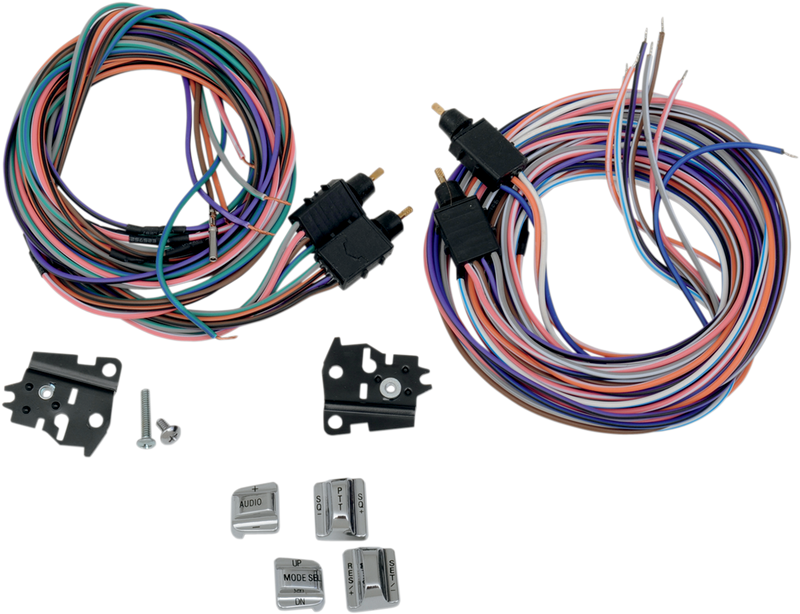 DRAG SPECIALTIES Switch Kit - Radio/Cruise - Harley-Davidson 1996-2013 - Chrome H18-0337C/60 - PartsOutlet.com.au
