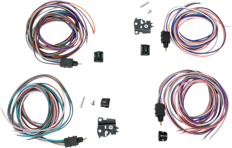 DRAG SPECIALTIES Switch Kit - Radio/Cruise - Harley-Davidson 1996-2013 - Black H18-0337/60 - PartsOutlet.com.au