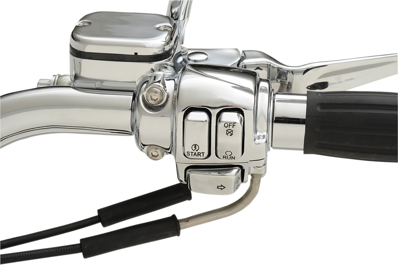 DRAG SPECIALTIES Switch Caps - Standard - Harley-Davidson 1996-2013 - Chrome H18-033500-C - PartsOutlet.com.au