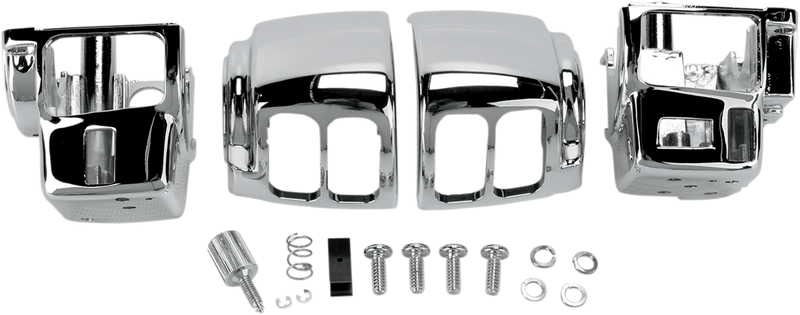 DRAG SPECIALTIES Switch Housing - Harley-Davidson 2008-2013 - Chrome H07-0785 - PartsOutlet.com.au
