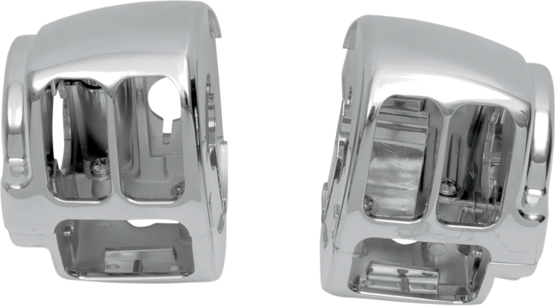 DRAG SPECIALTIES Switch Housing - Right - Upper - Harley-Davidson 2011-2024 - Chrome H07-0771A-RT - PartsOutlet.com.au