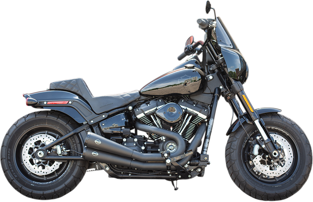 S&S CYCLE Grand National 2-2 Exhaust for Softail - Black 550-0760
