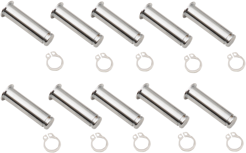 DRAG SPECIALTIES Pivot Pins - Lever - 10 Pack - Harley-Davidson 2004-2024 - Chrome 74112 - PartsOutlet.com.au