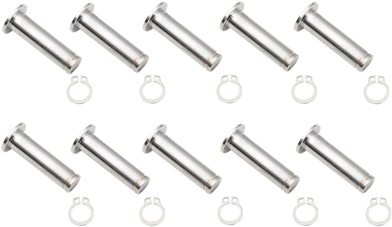 DRAG SPECIALTIES Pivot Pins - Lever - 10 Pack - Harley-Davidson 2008-2024 - Chrome 74114 - PartsOutlet.com.au