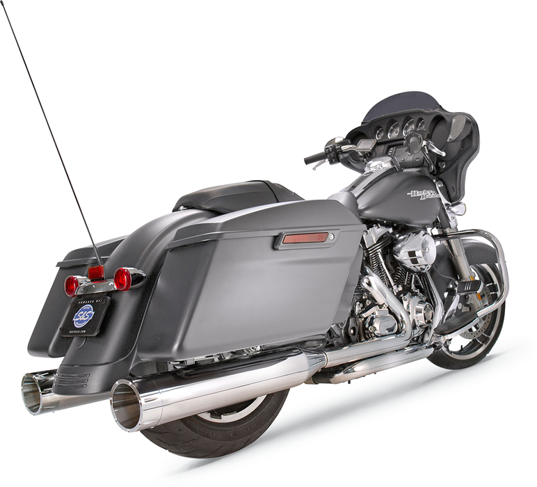 S&S CYCLE Mk45 TOURING MUFFLER for M8 TOURING MODELS—Chrome with Chrome Tracer End Cap - 550-0669 - PartsOutlet.com.au