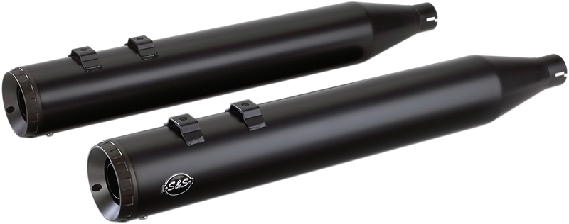 S&S CYCLE GRAND NATIONAL® SLIP-ONS for 1995–2016 HARLEY-DAVIDSON® TOURING MODELS and 2009–2021 TRIKE MODELS–Black - 550-0690 - PartsOutlet.com.au