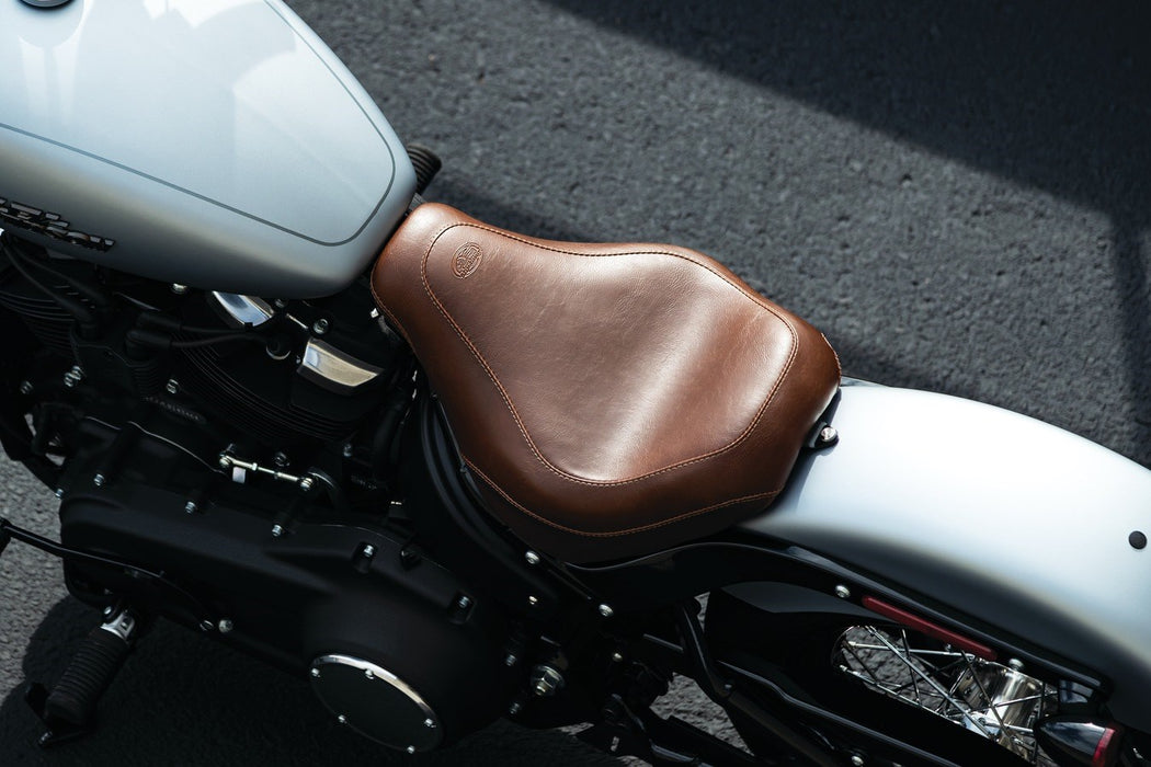 MUSTANG Wide Tripper Seat - Harley-Davidson 2018+ Street Bob - Brown 83029 - PartsOutlet.com.au