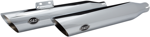 S&S CYCLE Slash Cut Slip-Ons for 2018-Up M8 Softail® models, exc. Heritage®/Deluxe®, Chrome - 550-0736 - PartsOutlet.com.au