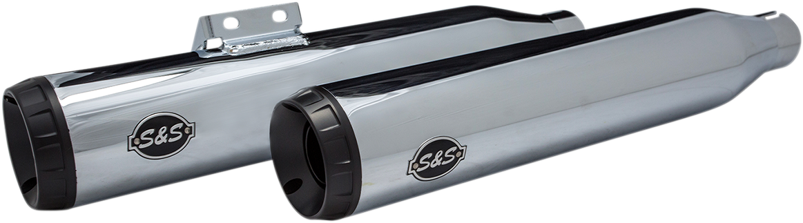 S&S CYCLE Grand National Race Mufflers for Softail - Chrome 550-0738