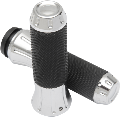 DRAG SPECIALTIES Grips - Custom - TBW - 5" Chrome - Harley-Davidson '08-'25 - 354121