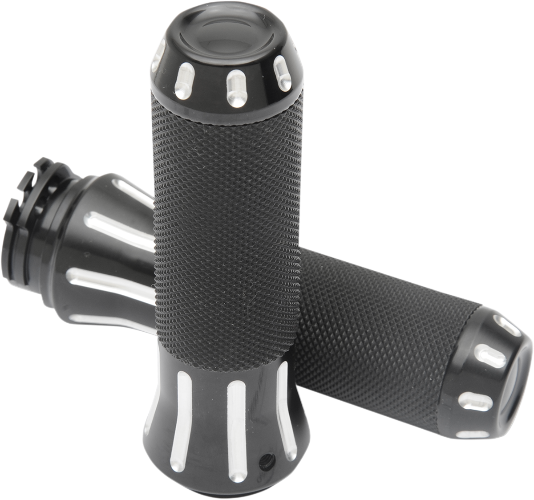 DRAG SPECIALTIES Grips - Custom - 5" Black Cut - Harley-Davidson '80-'22 - 354126