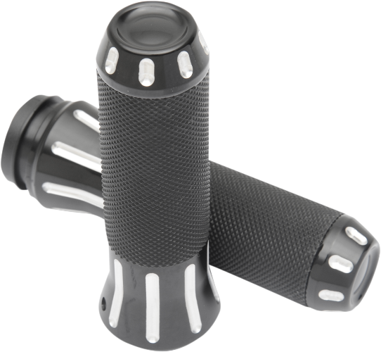 DRAG SPECIALTIES Grips - Custom - TBW - 5" Black Cut - Harley-Davidson '08-'25 - 354127