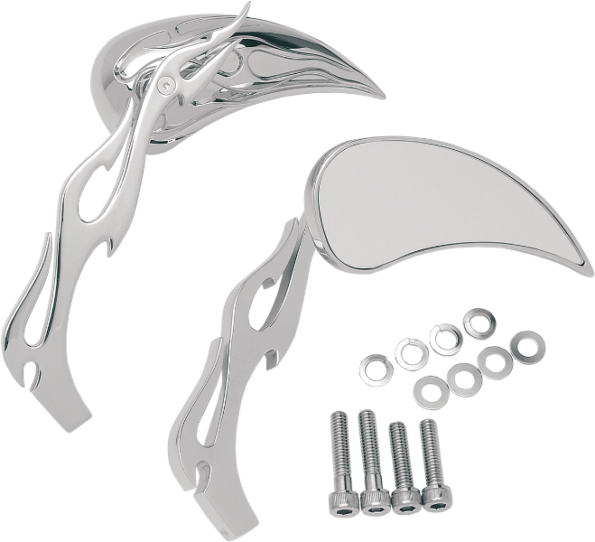 DRAG SPECIALTIES Flame Mirrors 76446 - PartsOutlet.com.au