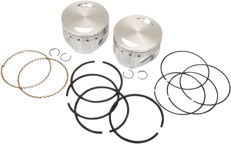 S&S CYCLE 4" Bore Forged Pistons for V100" and V107" - 4.0" - +.020 - Harley-Davidson '84-'99 - 92-1402