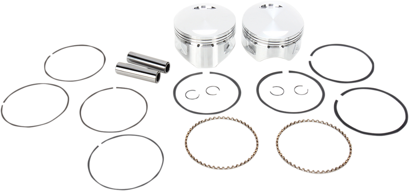 S&S CYCLE Piston Kit - 4" Bore Forged Pistons for V113" - Standard - Harley-Davidson '84-'99 - 92-1410
