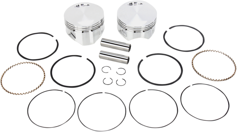 S&S CYCLE Piston Kit - 4" Bore Forged Pistons for V113" - 4.0" - +.020 - 92-1412