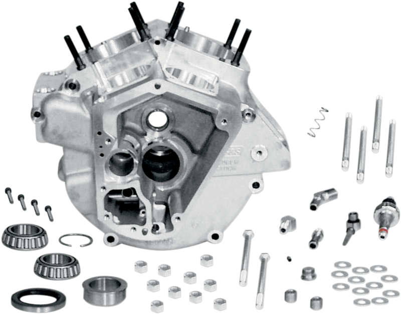 S&S CYCLE Super Stock® Alternator Style Crankcase for '70-'84 Big Twins with 3-5/8" Bore - Natural - 31-0004