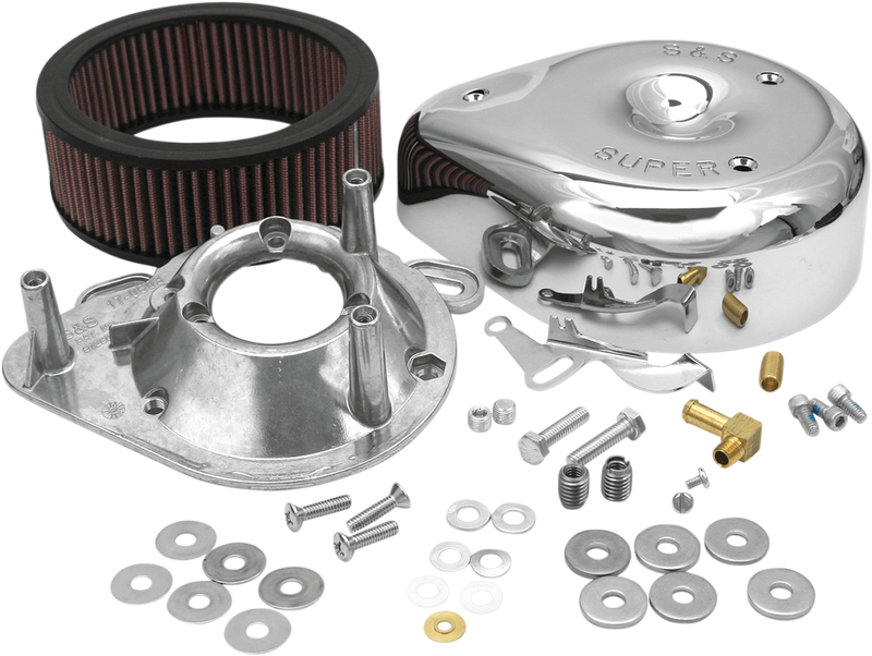 S&S CYCLE Teardrop Chrome Air Cleaner Cover For S&S® Super E & G Carbs On 1984-'92 HD® Big Twins and 1986-'90 Sportster® Models 17-0399 - PartsOutlet.com.au