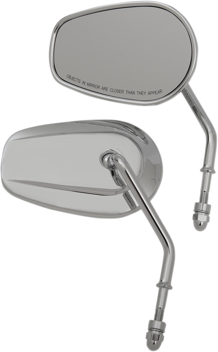 DRAG SPECIALTIES Replacement Mirrors - Short Stem - Chrome M60-6385C - PartsOutlet.com.au