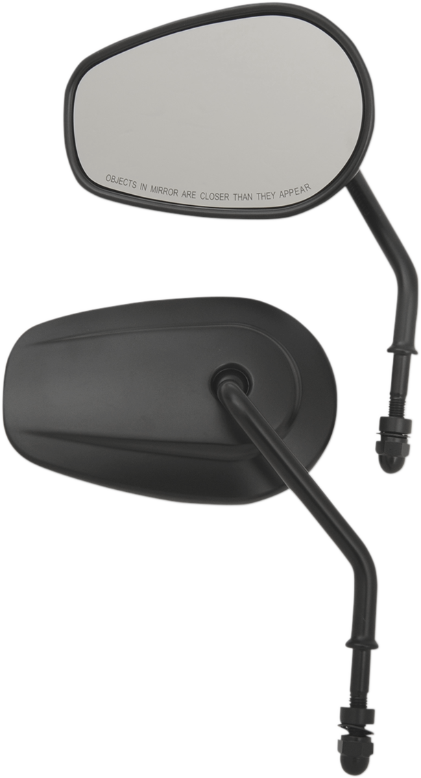 DRAG SPECIALTIES Replacement Mirrors - Short Stem - Black M60-6385MB - PartsOutlet.com.au